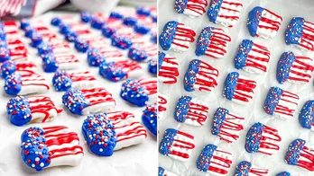 Red, white and blue pretzels for a tasty, patriotic snack: Get the recipe